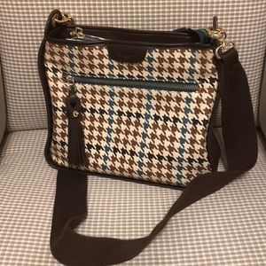 SPARTINA HOUNDSTOOTH CROSSBODY HANDBAG